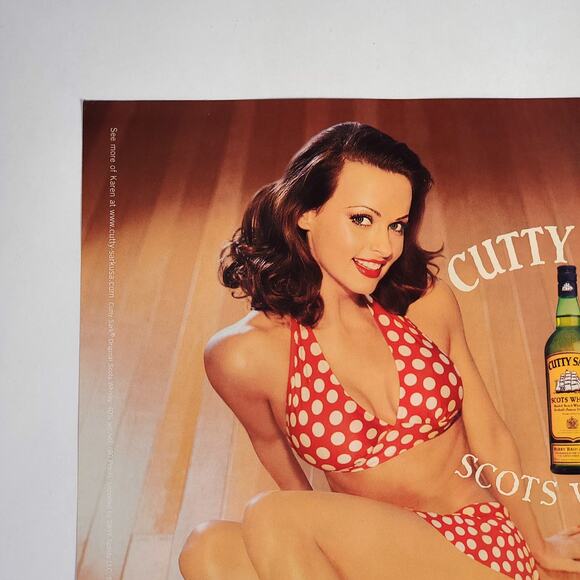 Cutty Sark Scots Whisky Pin-Up Style‎ Vintage Print Ad 2000 Maxim 8.5" x 11" - Picture 2 of 5